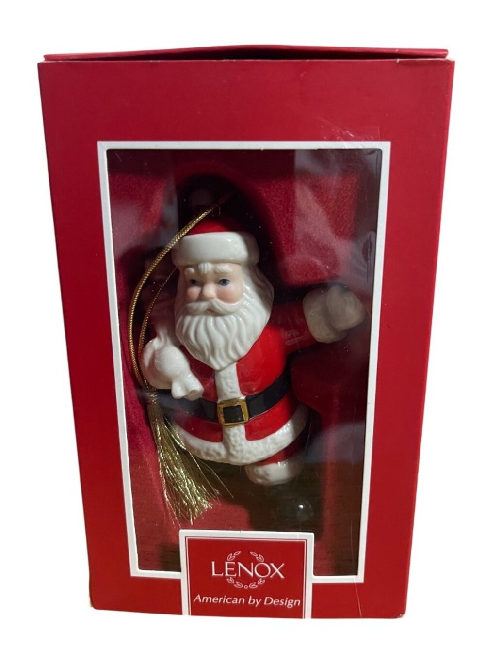 Lenox Special Delivery Santa Ornament Porcelain Christmas Decoration VTG 2000